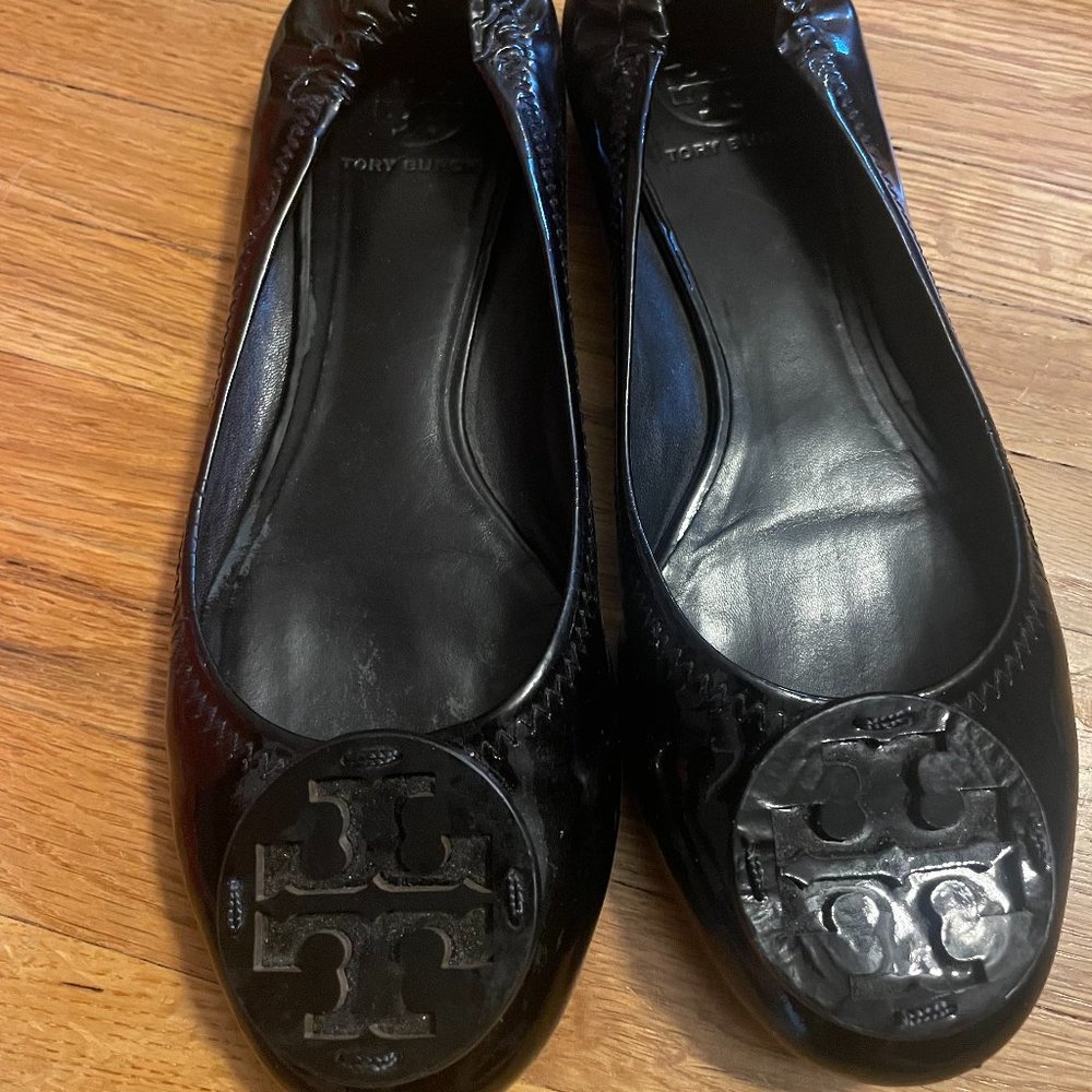 Tory Burch Ballet Slippers, Black, Size 9